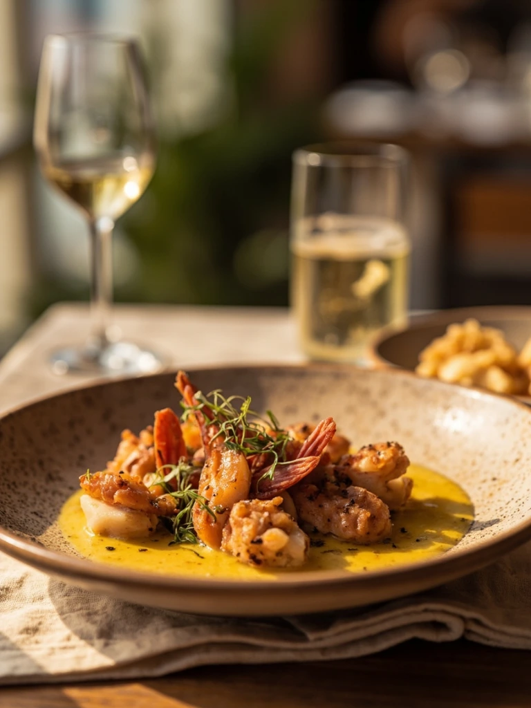 A plated Catalan dish on hand-thrown terracotta
